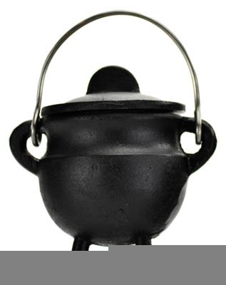Plain cast iron cauldron w/ lid 2 3/4" (image for) Plain cast iron cauldron w/ lid 2 3/4"